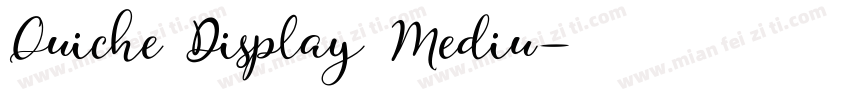 Quiche Display Mediu字体转换